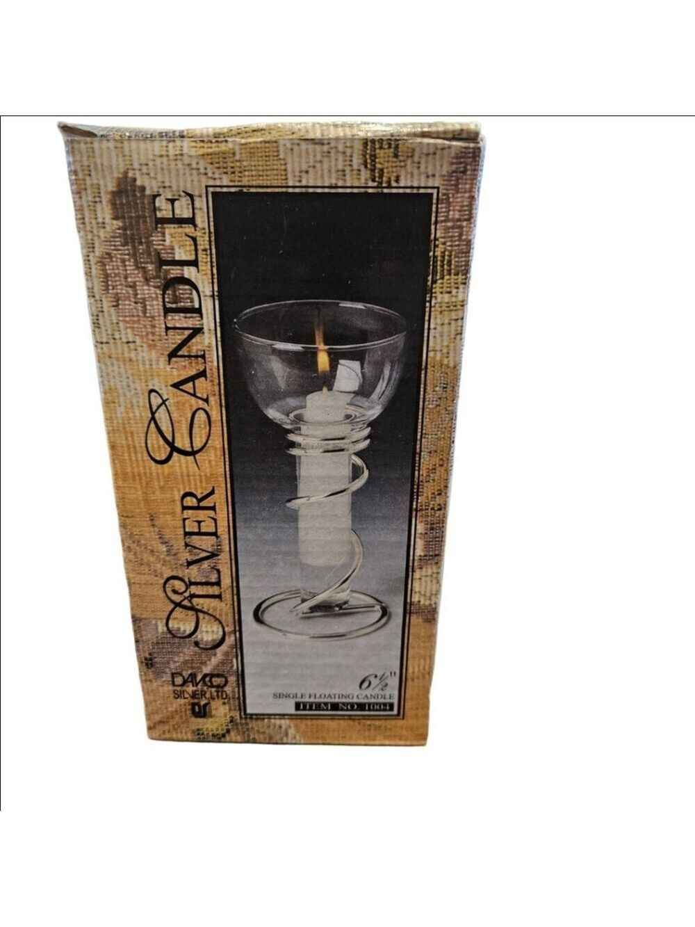 DAVKO SILVER LTD Silver Clear Glass Floating Candle Holder 6.5" One Size